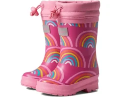 Hatley Kids Rainy Rainbows Sherpa Lined Rain Boots (Toddler/Little Kid/Big Kid)