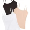 PACT Organic Cotton Shelf Bra Camisole 3-Pack