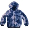 Zunie Tie-Dye Print Fuzzy Jacket (Big Kids)
