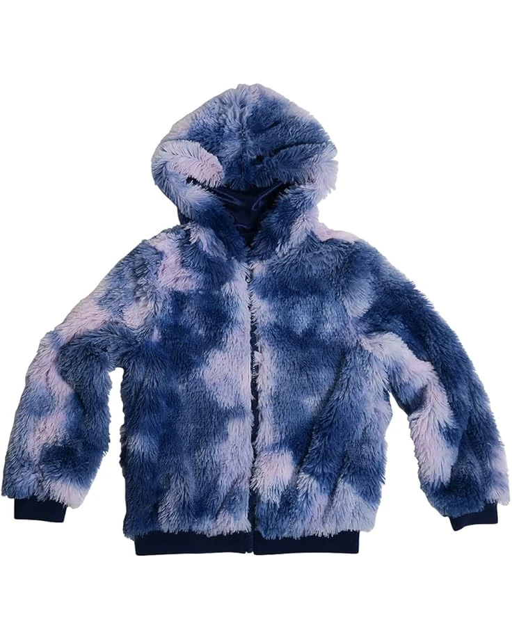 Zunie Tie-Dye Print Fuzzy Jacket (Big Kids) 1 Zunie Tie-Dye Print Fuzzy Jacket (Big Kids)