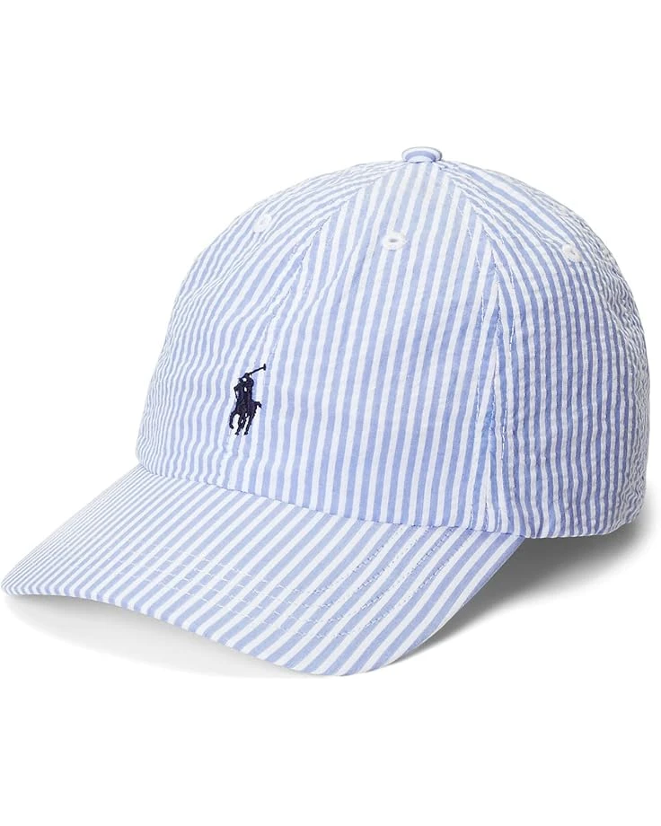 Polo Ralph Lauren Kids Cotton Seersucker Ball Cap (Big Kids) 1 Polo Ralph Lauren Kids Cotton Seersucker Ball Cap (Big Kids)