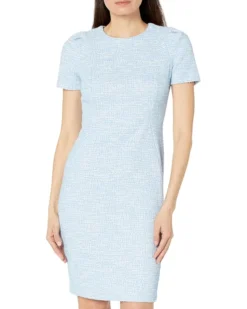 Calvin Klein Seamed Scuba Crepe Sheath Dress