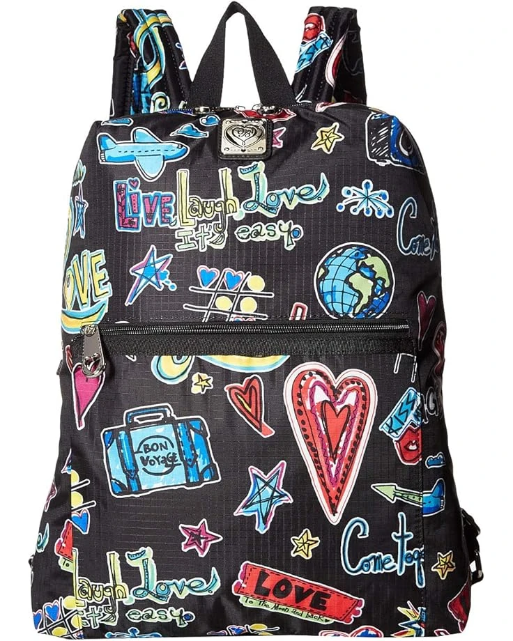 Brighton Love Scribble Happy Trails Backpack 1 Brighton Love Scribble Happy Trails Backpack