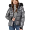 MICHAEL Michael Kors Short Puffer With Faux Fur Trim Hood Jacket M425739QZ