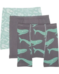 Kickee Pants Kids Print Boxer Briefs Set 3-Pack (Little Kids/Big Kids)